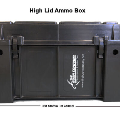 High Lid Ammo Box Side View With Dimensions