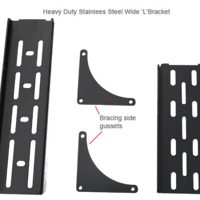 Heavy Duty L Bracket Wide - 3 pieces dimensions